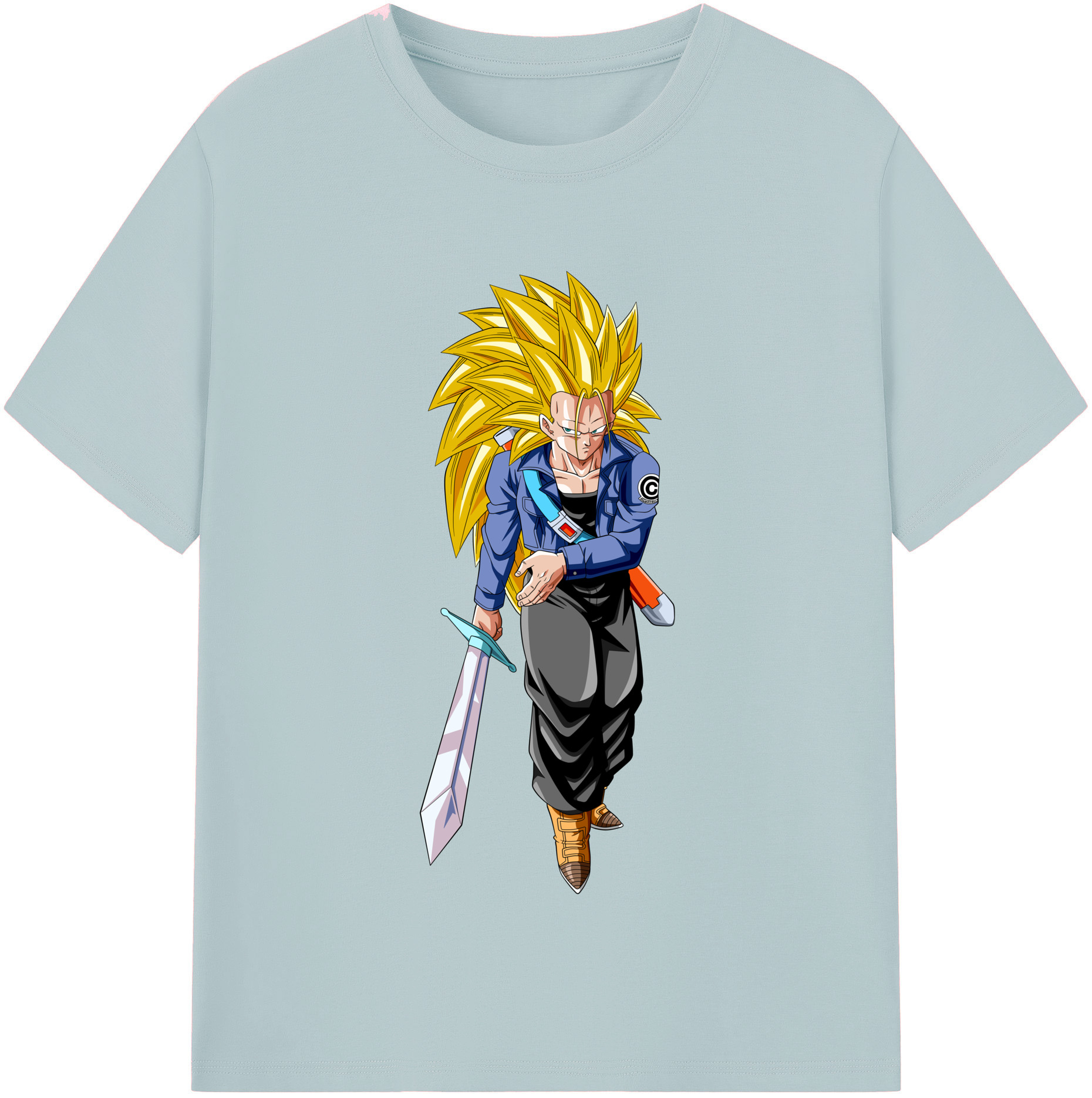 （画像用） ドラゴンボール トランクス（Torankusu）DRAGON BALL Trunks 綿100％半袖Tシャツ（フロントプリント）